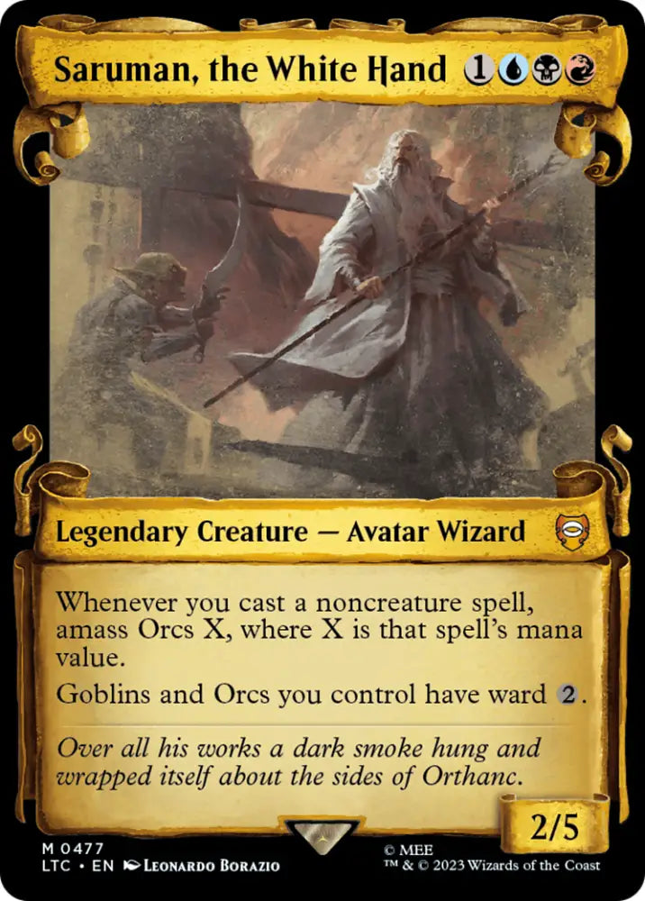 Saruman the White Hand [The Lord of the Rings: Tales of Middle-Earth Commander Showcase Scrolls] - MTG Single