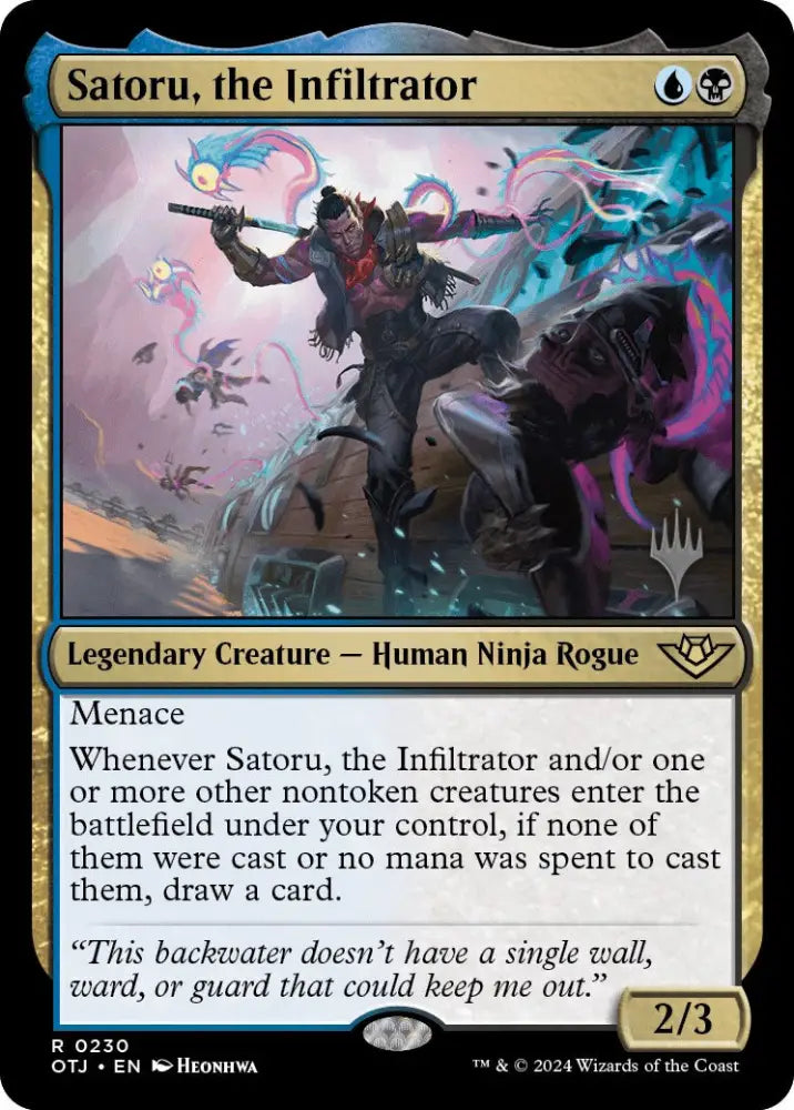 Satoru the Infiltrator (Promo Pack) [Outlaws of Thunder Junction Promos] - MTG Single