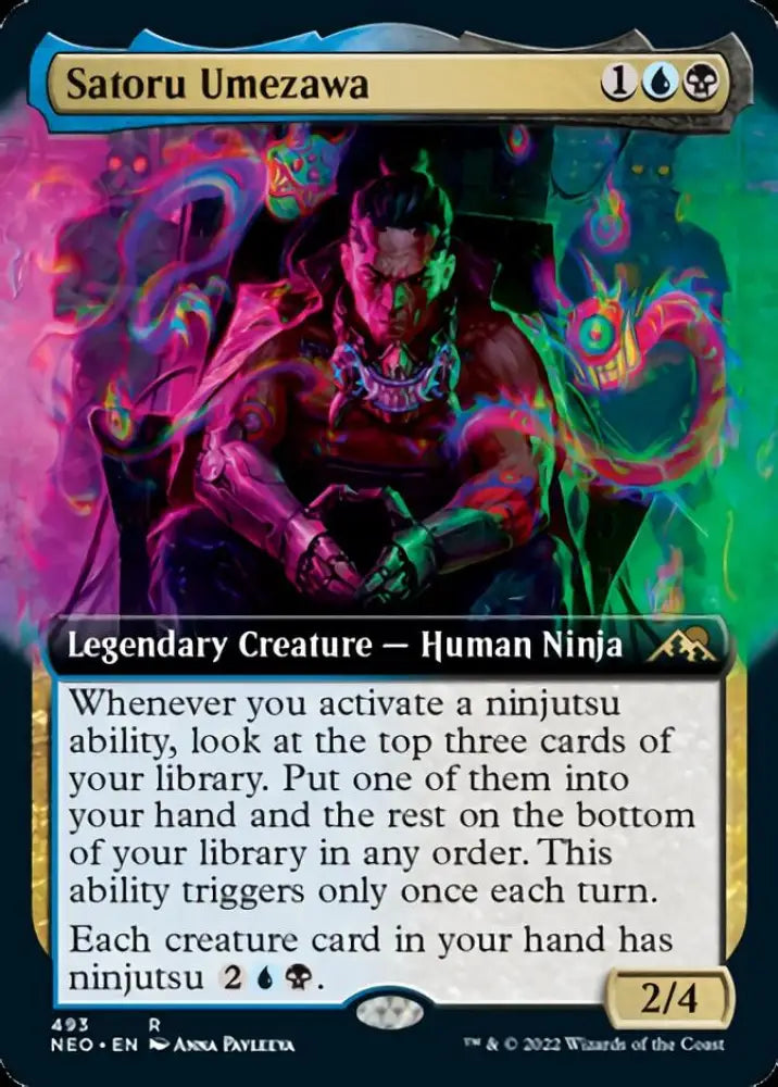 Satoru Umezawa (Extended Art) [Kamigawa: Neon Dynasty] - MTG Single