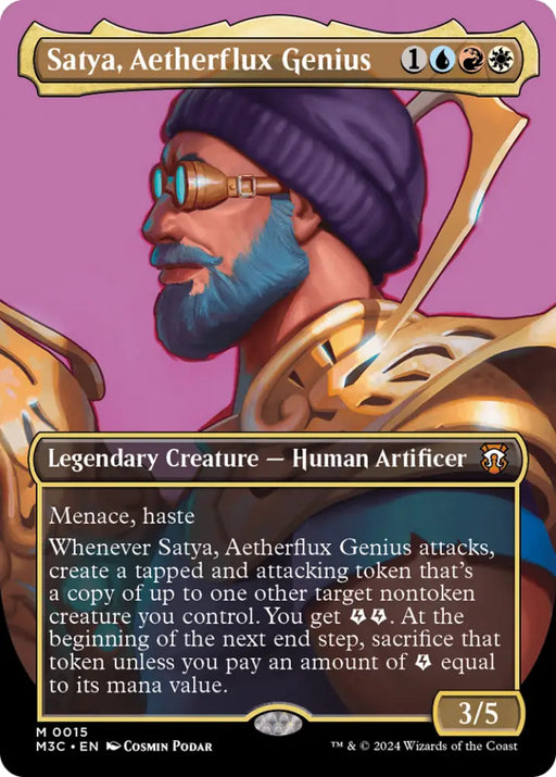 Satya Aetherflux Genius (Borderless) [Modern Horizons 3 Commander] - MTG Single