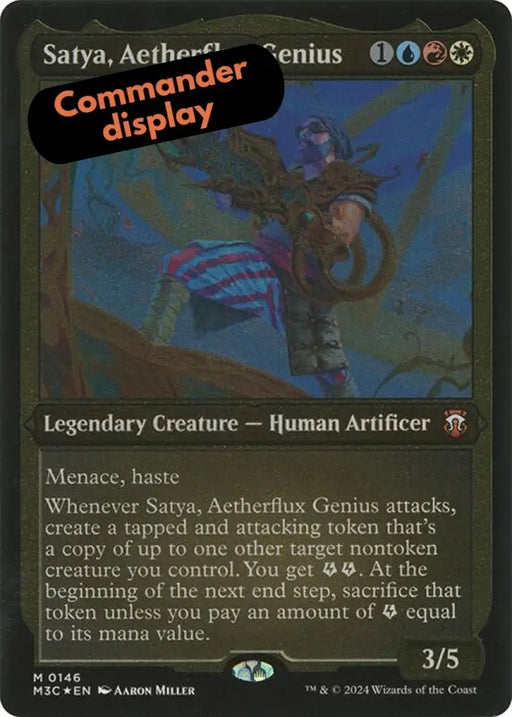 Satya Aetherflux Genius (Display Commander) [Modern Horizons 3 Commander] - MTG Single