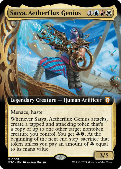 Satya Aetherflux Genius (Extended Art) [Modern Horizons 3 Commander] - MTG Single