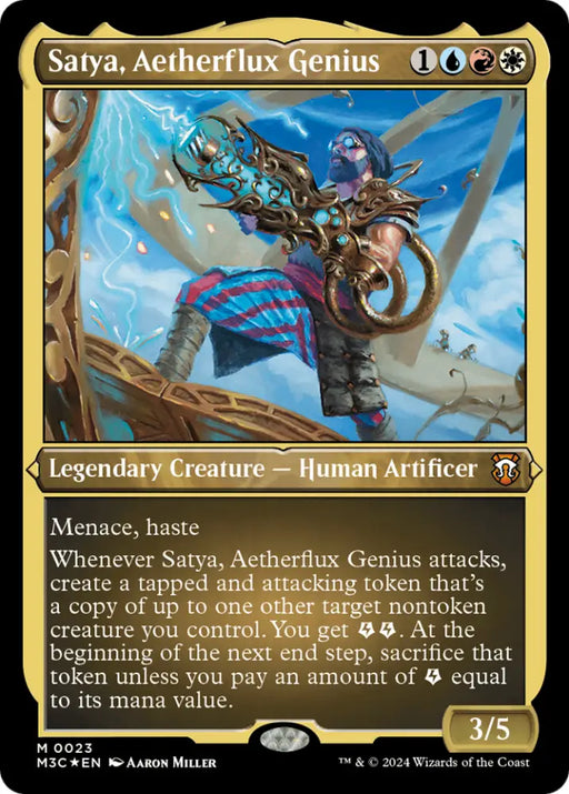 Satya Aetherflux Genius (Foil Etched) [Modern Horizons 3 Commander] - MTG Single