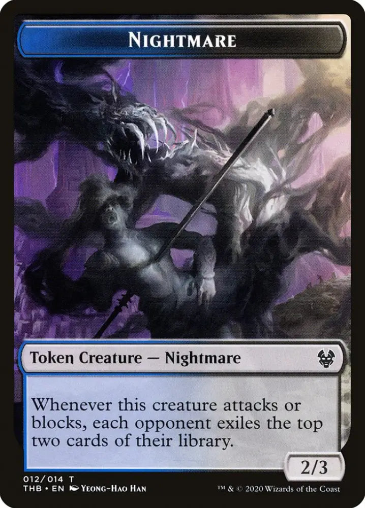 Satyr // Nightmare Double-Sided Token [Theros Beyond Death Tokens] - MTG Single