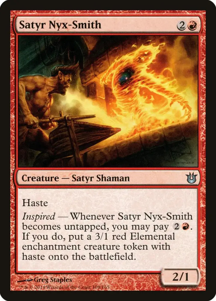 Satyr Nyx-Smith [Born of the Gods] - MTG Single