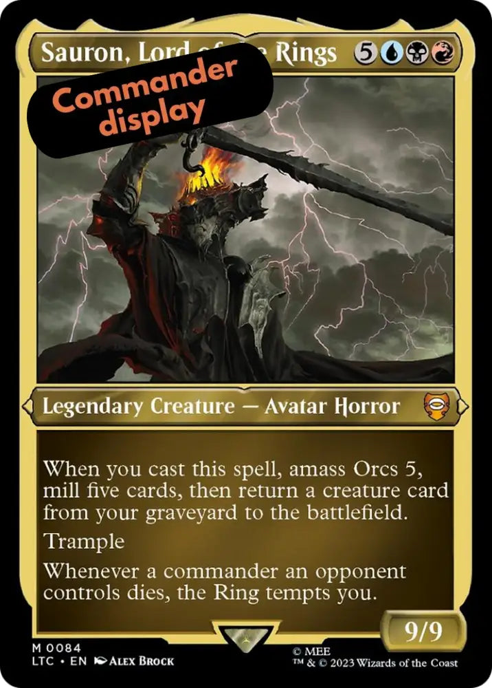 Sauron Lord of the Rings (Display Commander) [The Lord of the Rings: Tales of Middle-Earth Commander] - MTG Single