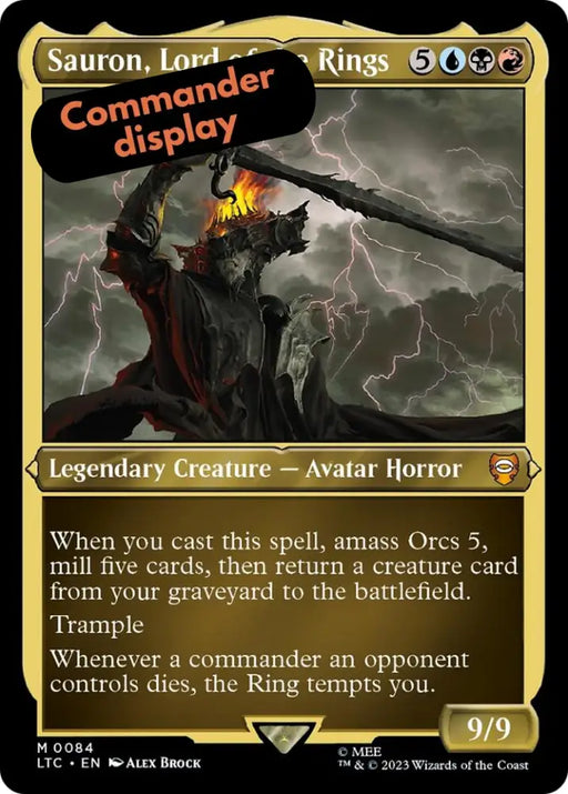Sauron Lord of the Rings (Display Commander) [The Lord of the Rings: Tales of Middle-Earth Commander] - MTG Single