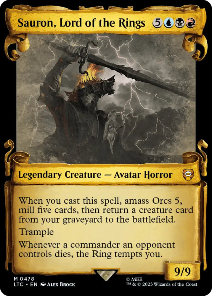 Sauron Lord of the Rings [The Lord of the Rings: Tales of Middle-Earth Commander Showcase Scrolls] - MTG Single