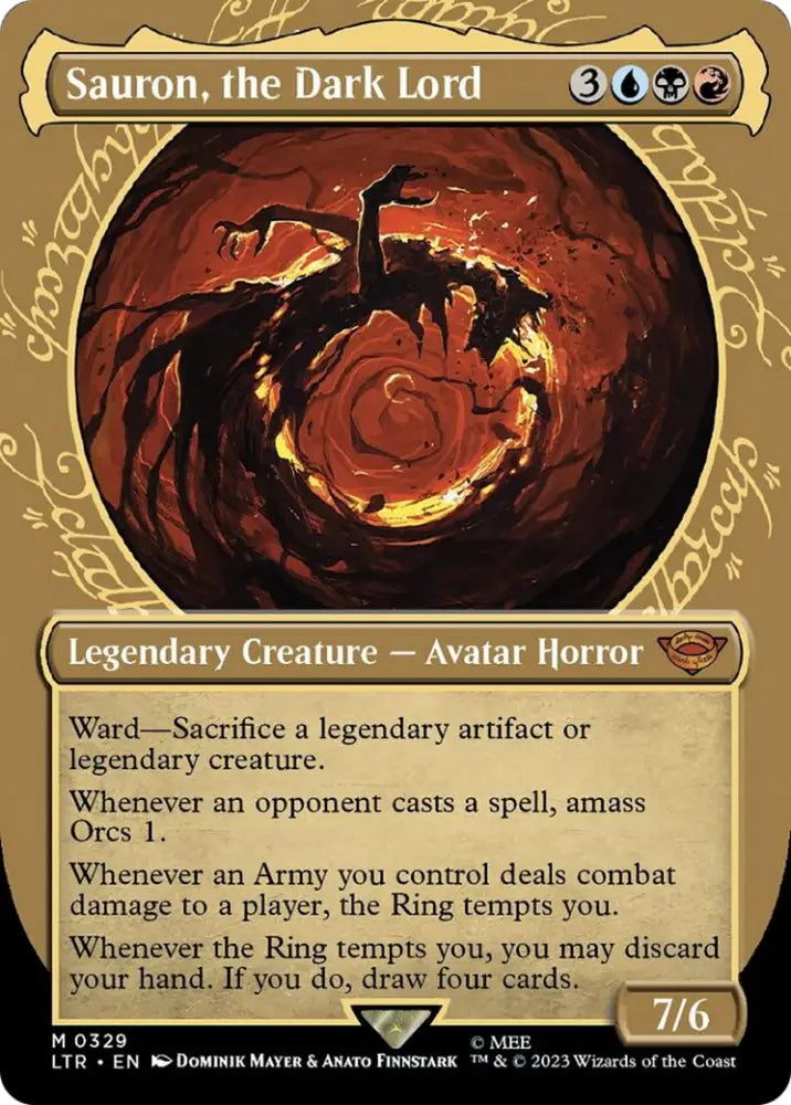 Sauron the Dark Lord (Showcase Ring Frame) [The Lord of the Rings: Tales of Middle-Earth] - MTG Single