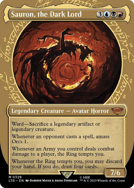 Sauron the Dark Lord (Showcase Ring Frame) [The Lord of the Rings: Tales of Middle-Earth] - MTG Single