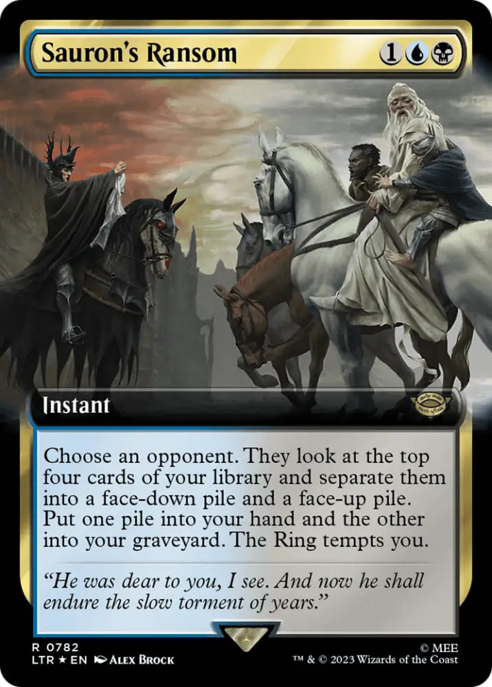 Sauron’s Ransom (Extended Art) (Surge Foil) [The Lord of the Rings: Tales of Middle-Earth] - MTG Single