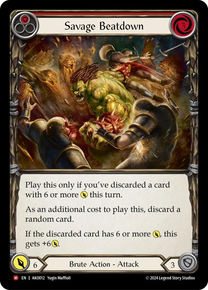 Savage Beatdown [AKO012] (Armory Deck: Kayo) - Flesh And Blood Single