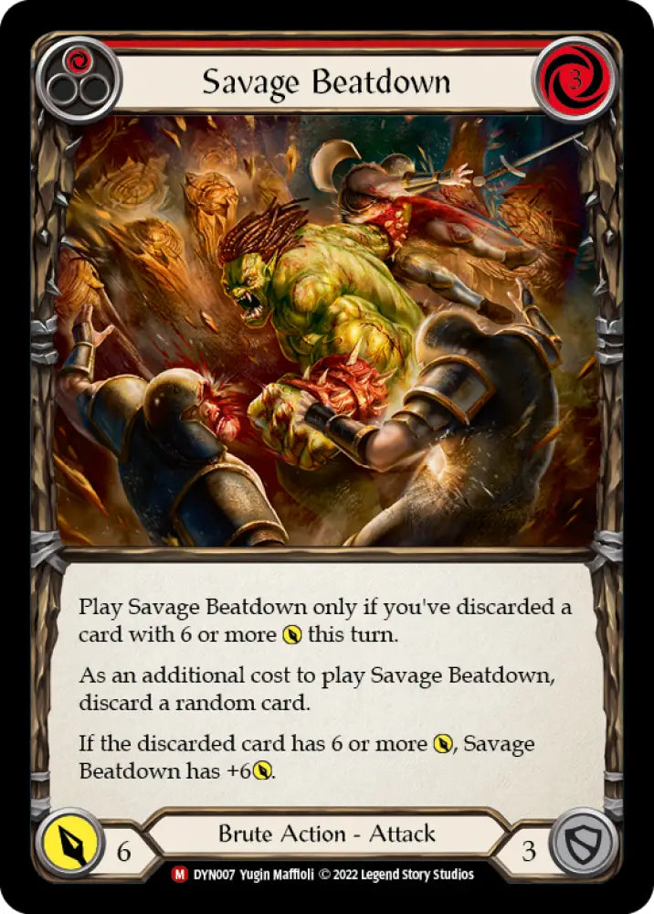 Savage Beatdown [Dynasty] Rainbow Foil - Flesh And Blood Single