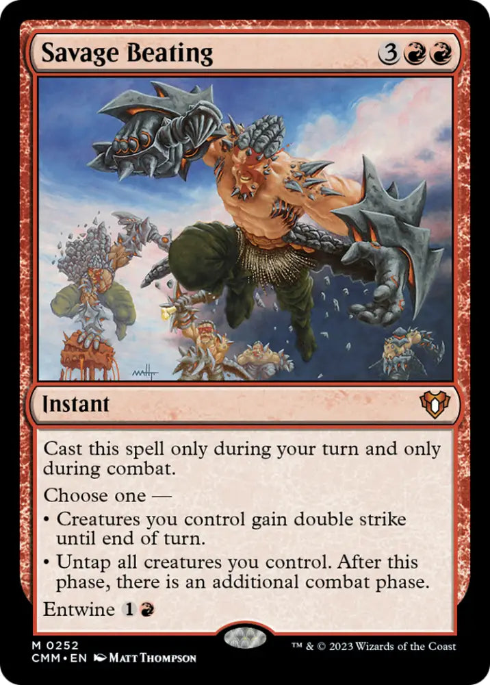 Savage Beating [Commander Masters] - MTG Single