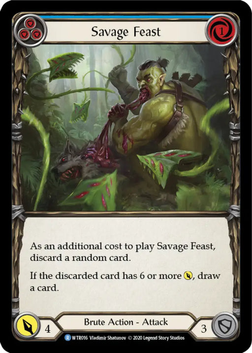Savage Feast (Blue) [Welcome to Rathe Unlimited] Unlimited Rainbow Foil - Flesh And Blood Single