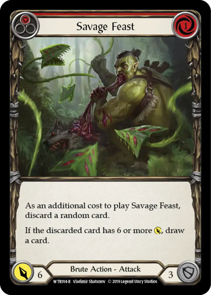 Savage Feast (Red) [Welcome to Rathe 1st Edition] Alpha Print Normal - Flesh And Blood Single