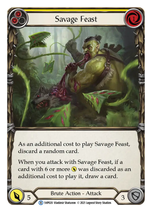 Savage Feast (Yellow) [1HP020] (History Pack 1) - Flesh And Blood Single