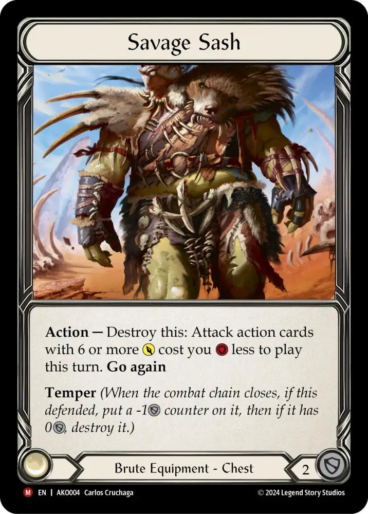 Savage Sash [AKO004] (Armory Deck: Kayo) - Flesh And Blood Single