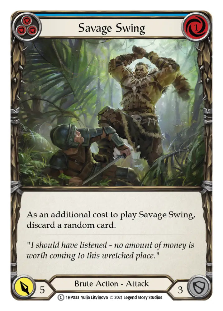Savage Swing (Blue) [1HP033] (History Pack 1) - Flesh And Blood Single
