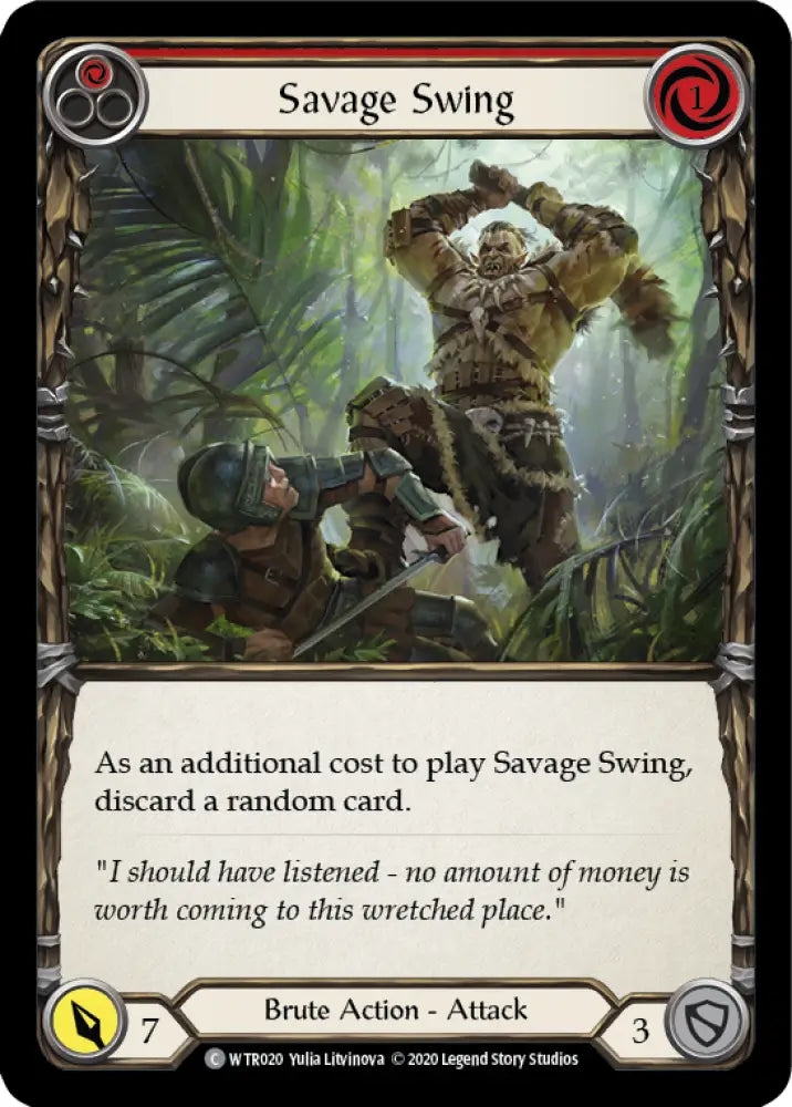 Savage Swing (Red) [Welcome to Rathe Unlimited] Unlimited Normal - Flesh And Blood Single