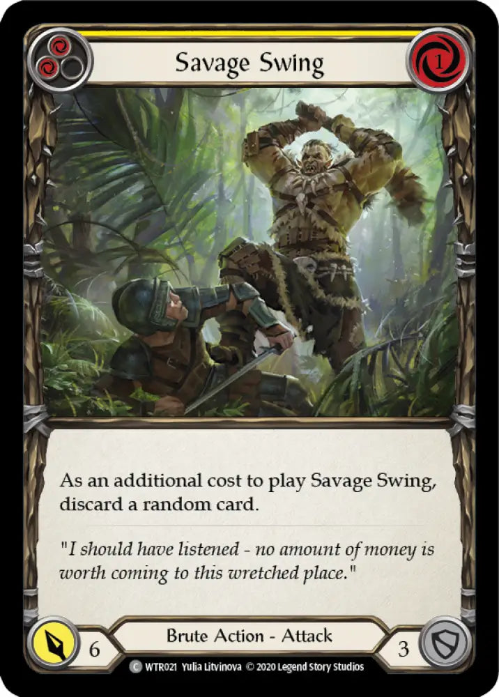 Savage Swing (Yellow) [Welcome to Rathe Unlimited] Unlimited Normal - Flesh And Blood Single