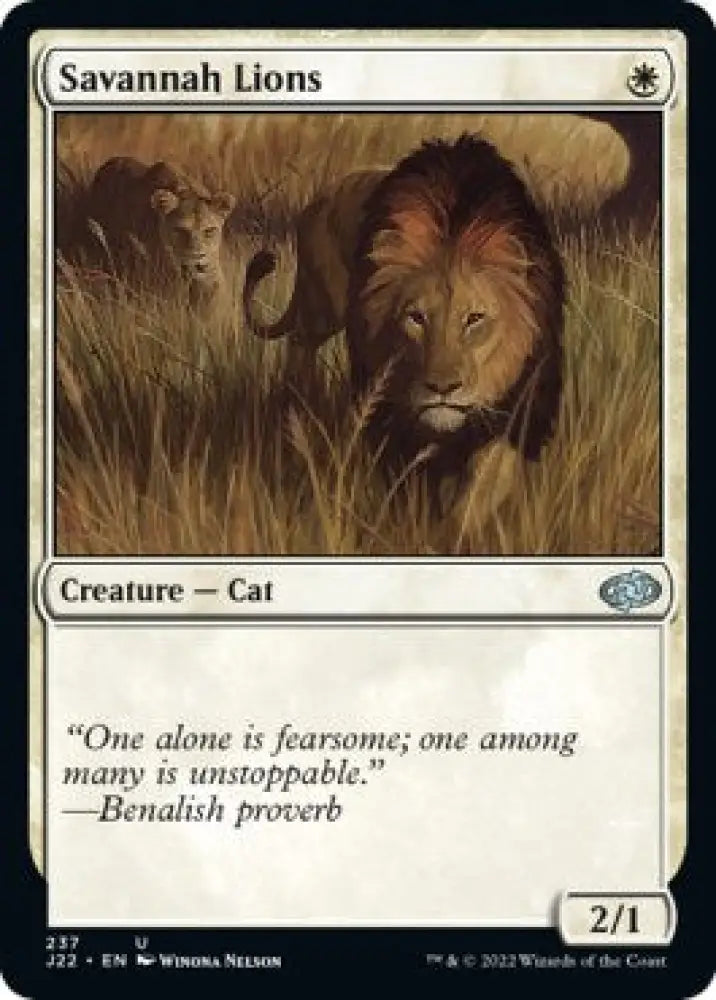 Savannah Lions [Jumpstart 2022] - MTG Single