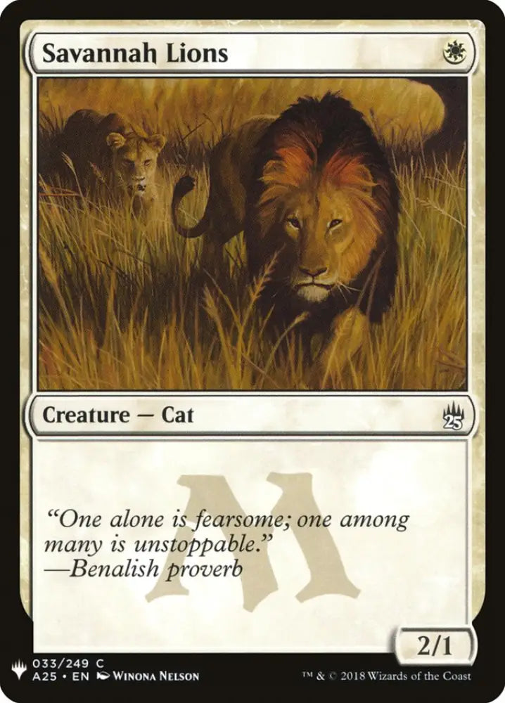 Savannah Lions [Mystery Booster] - MTG Single