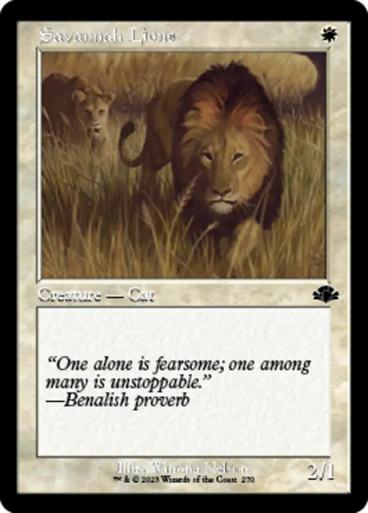 Savannah Lions (Retro) [Dominaria Remastered] - MTG Single