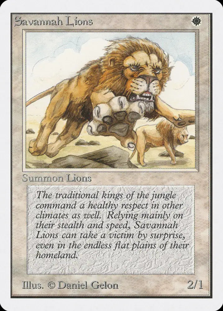 Savannah Lions [Unlimited Edition] - MTG Single