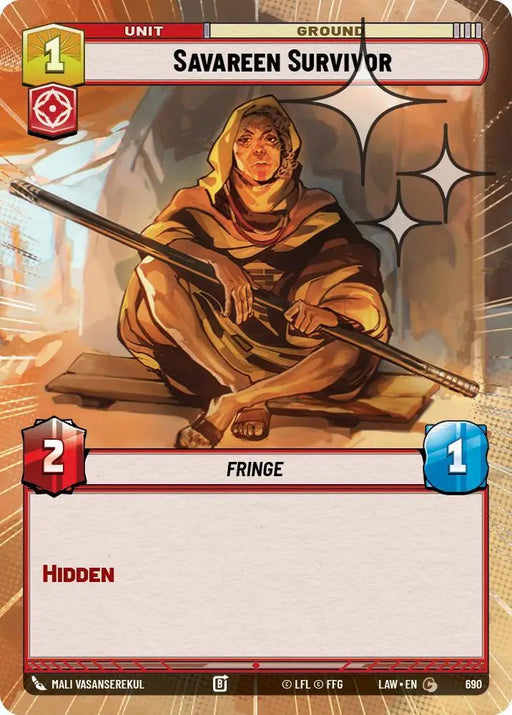 Savareen Survivor (Hyperspace Foil) (690) [A Lawless Time]