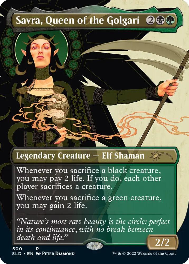 Savra Queen of the Golgari (Borderless) [Secret Lair Drop Series] - MTG Single