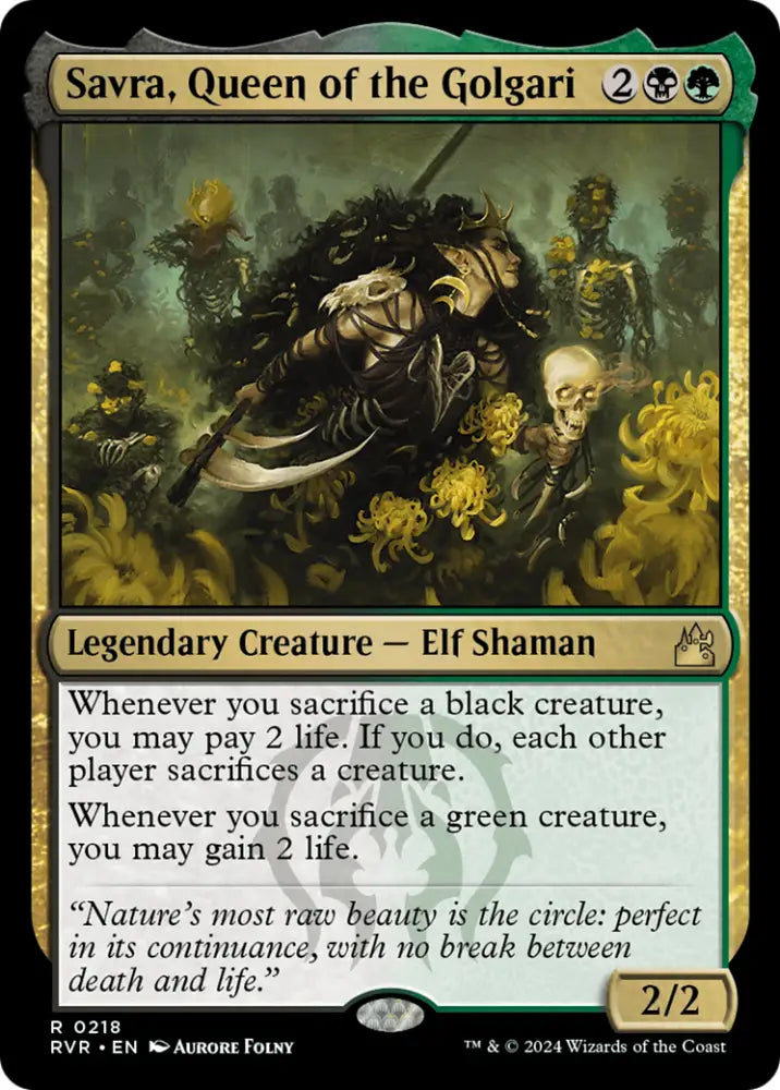 Savra Queen of the Golgari [Ravnica Remastered] - MTG Single