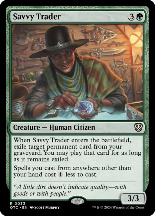 Savvy Trader [Outlaws of Thunder Junction Commander] - MTG Single