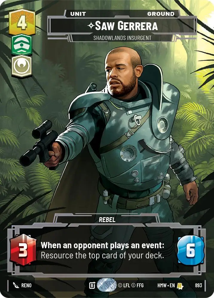 Saw Gerrera - Shadowlands Insurgent (Prestige Foil) (893) [Homeworlds]