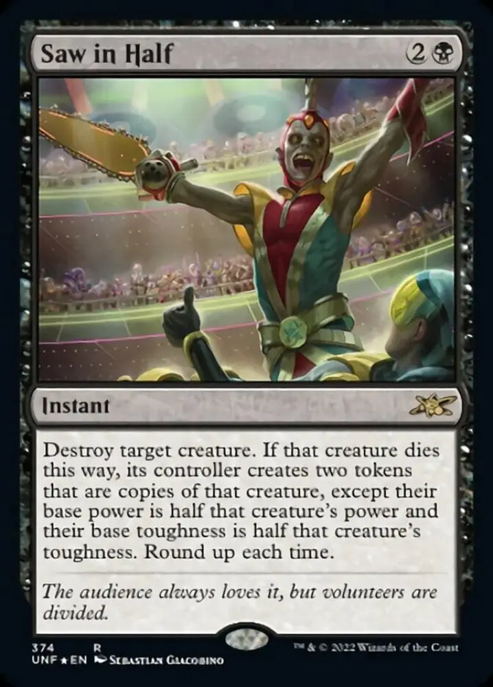 Saw in Half (Galaxy Foil) [Unfinity] - MTG Single