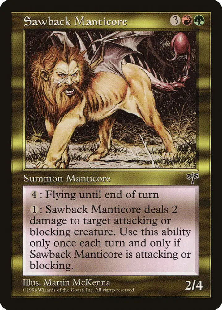 Sawback Manticore [Mirage] - MTG Single