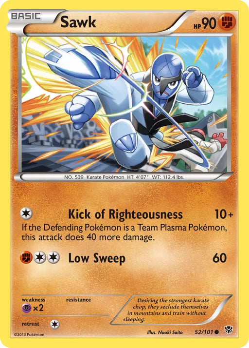 Sawk (52/101) [Black & White: Plasma Blast] - Pokemon Single