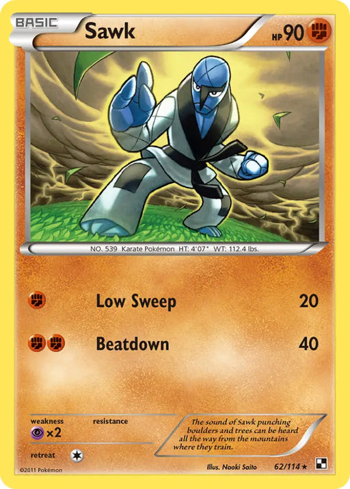 Sawk (62/114) [Black & White: Base Set] - Pokemon Single