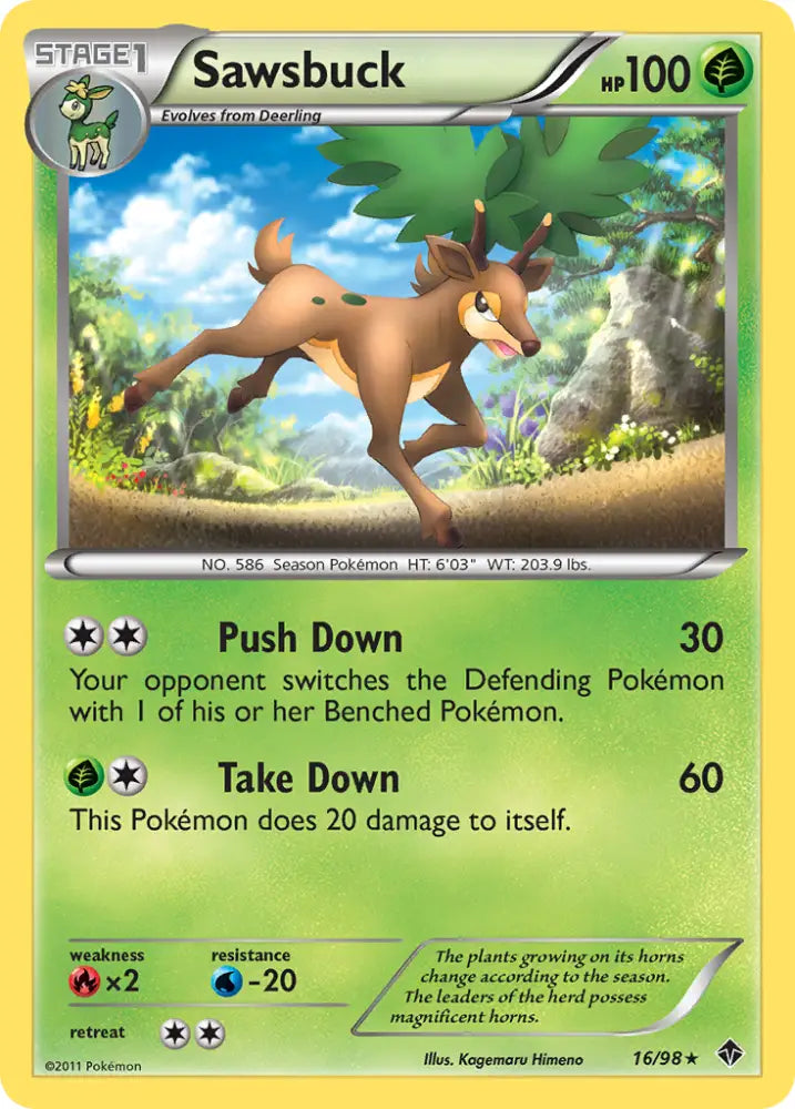 Sawsbuck (16/98) [Black & White: Emerging Powers] - Pokemon Single