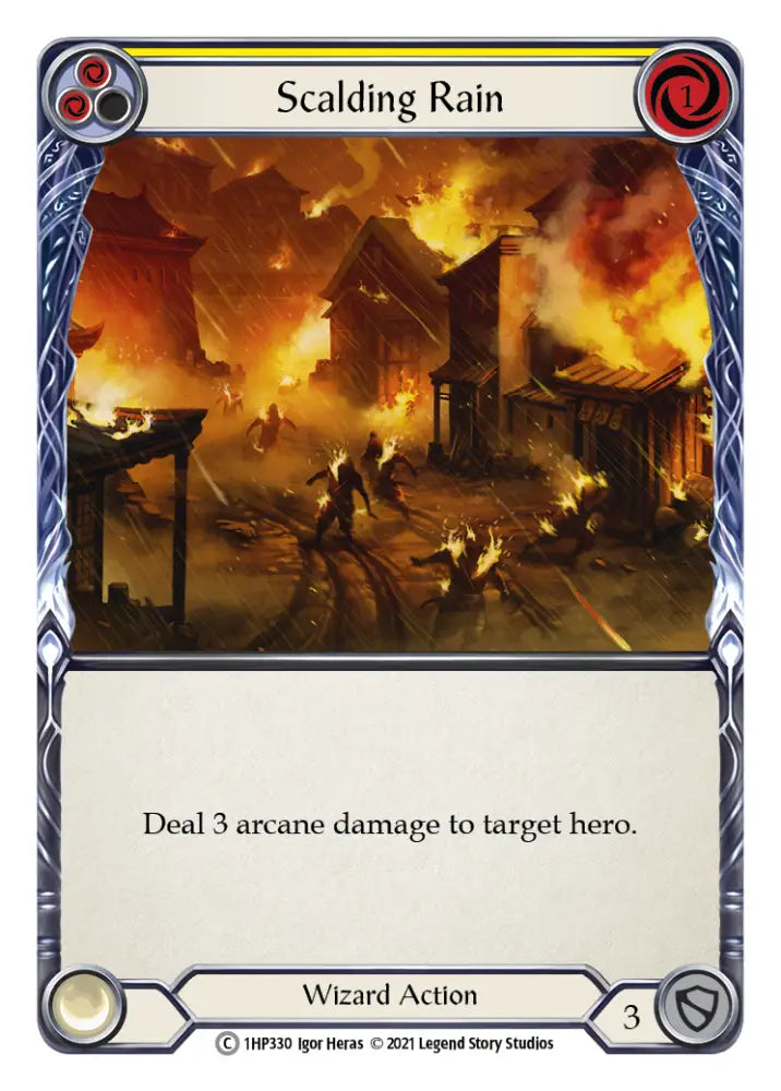 Scalding Rain (Yellow) [1HP330] (History Pack 1) - Flesh And Blood Single
