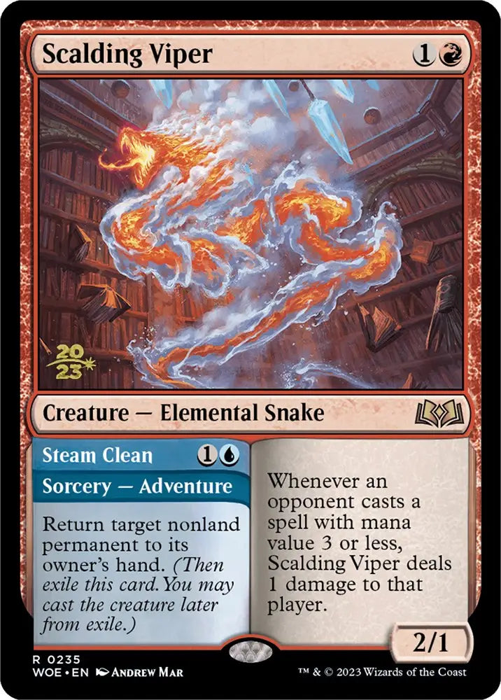 Scalding Viper [Wilds of Eldraine Prerelease Promos] - MTG Single