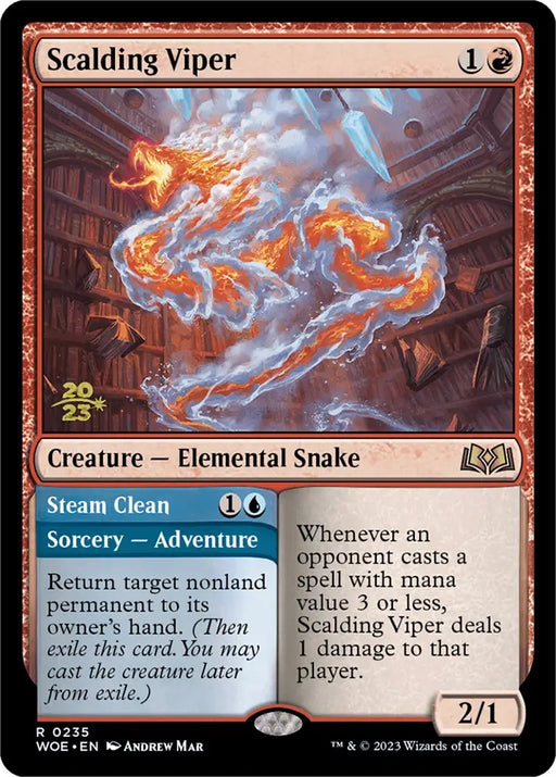Scalding Viper [Wilds of Eldraine Prerelease Promos] - MTG Single