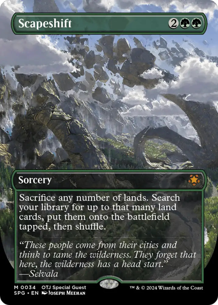 Scapeshift (Borderless) [Outlaws of Thunder Junction Special Guests] - MTG Single