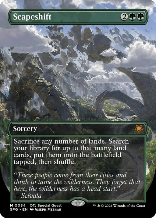 Scapeshift (Borderless) [Outlaws of Thunder Junction Special Guests] - MTG Single