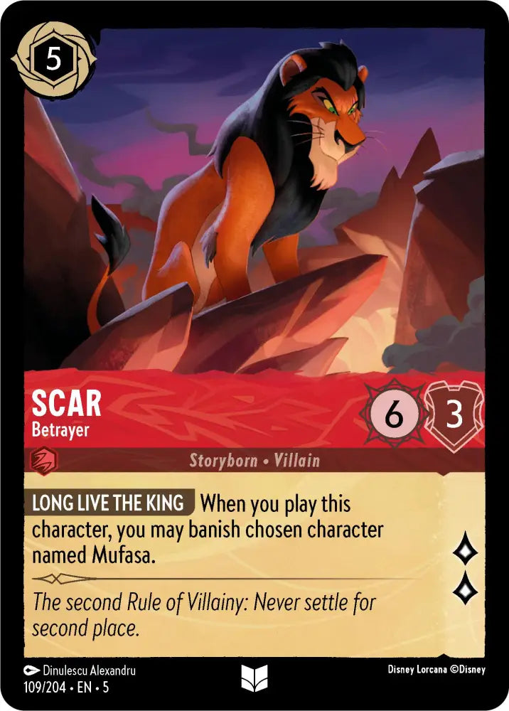 Scar - Betrayer (109/204) [Shimmering Skies] - Lorcana Single