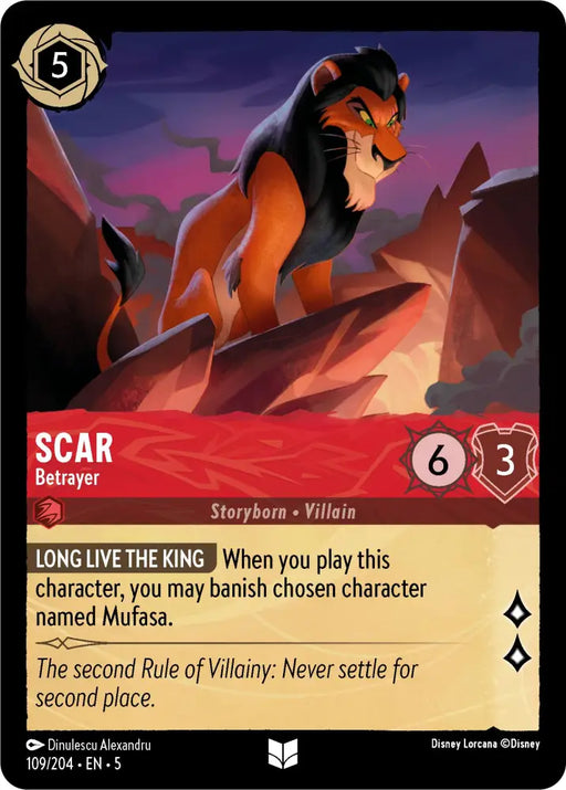 Scar - Betrayer (109/204) [Shimmering Skies] - Lorcana Single