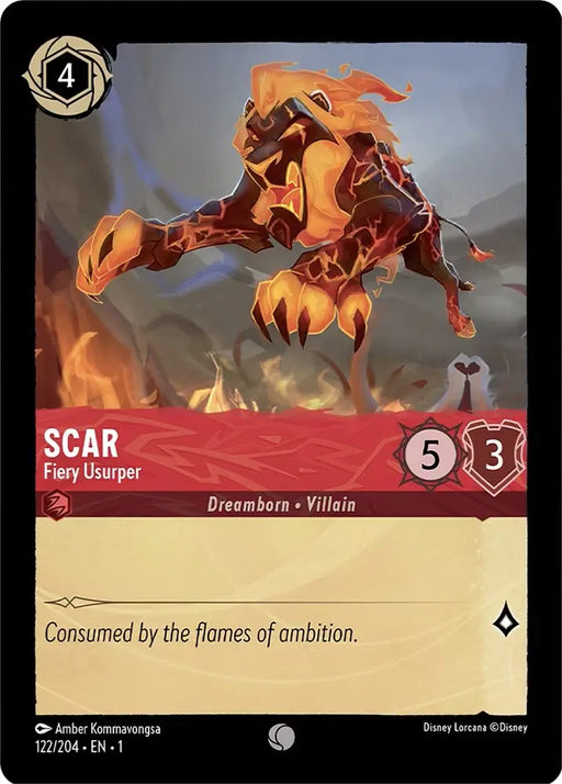 Scar - Fiery Usurper (122/204) [The First Chapter] - Lorcana Single