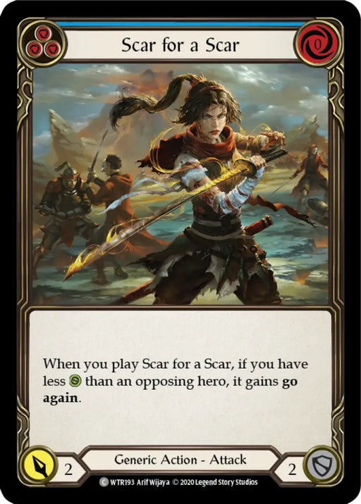 Scar for a Scar (Blue) [Welcome to Rathe Unlimited] Unlimited Rainbow Foil - Flesh And Blood Single