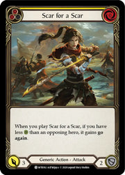 Scar for a Scar (Yellow) [Welcome to Rathe Unlimited] Unlimited Rainbow Foil - Flesh And Blood Single