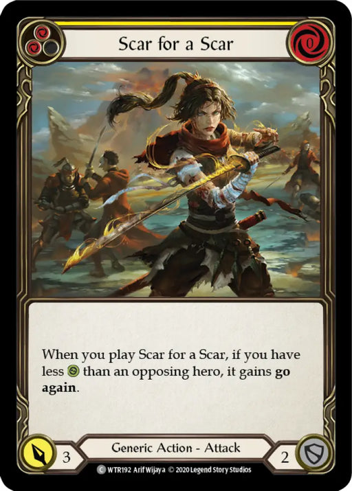 Scar for a Scar (Yellow) [Welcome to Rathe Unlimited] Unlimited Rainbow Foil - Flesh And Blood Single